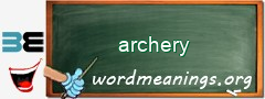 WordMeaning blackboard for archery